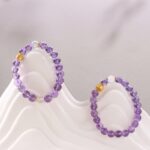 Amethyst Bracelet Purple Dreamy Niche Designs For Girlfriend Single Loop Women's Transfer Beads String-6