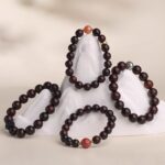 Rosewood Obsidian Eight-Pronged Beads Strings Nanhong Cinnabar Transit Beads Bracelet Wooden Plaything-6