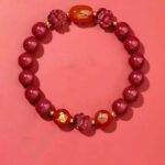 High Content of Cinnabar String Transfer Beads Year of The Dragon Bracelet Natal Year Amulet Transformation Bracelet-6