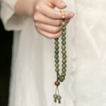 Green Sandalwood Buddha Bead Strings Old Sandalwood Bacopa Monnieri Seed Handheld Long Rosary Male and Female Students Disc Play Mori Bracelet-9