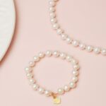 Pearl necklace female red agate transit beads ins light luxury niche design bracelet earrings pendant-9