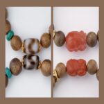 Incense Nanhong Tiger Tooth Dzi Bead String Agate Green Pine 925 Silver Buddha Bead Disc Play Wooden Bracelet-8