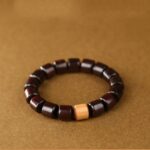 Six Character Truth Rosewood Round Beads Barrel Beads Aromatic Grey Buddha Beads Men's Strings-9