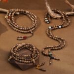 Incense Wood Strings 108 Wooden Buddha Beads Tiger Teeth Dzi Bead Bracelet Disc Play Literature Play Men and Women Rosary-6