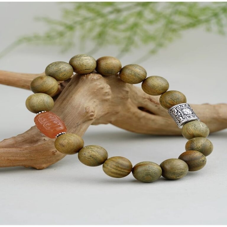 925 Silver Green Sandalwood Strings New Chinese Style Buddha Beads Rosary Beads Transfer Beads Play Disc Play Bracelets for Men and Women Models-9