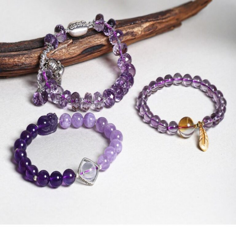 Amethyst Bracelet Beckon Fortune Cat Brave String to Send Girlfriend Birthday Gift This Year String Jewellery-9