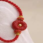 Cinnabar peace button hand rope six words of truth men and women's models couples weaving this year red bracelet-8