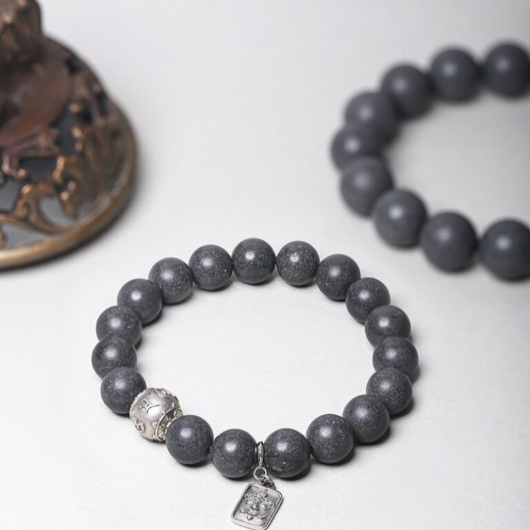 Six Character Truth Incense Grey Buddha Bead String Men's Literary Handheld Rosary Bead String Women's Bracelet-10