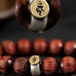 Sandalwood Six Character Truth String Buddha Beads Men's and Women's Lunar New Year Dragon Bracelet-8