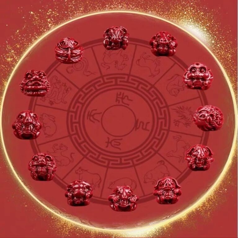 High Content of Cinnabar String Transfer Beads Year of The Dragon Bracelet Natal Year Amulet Transformation Bracelet-4