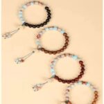 Shoushan Stone Bracelet Female Rosewood Peach Wood Lotus Flower Disc Play Bracelet Male Incense Wood Literature Play Buddha Bead String-9