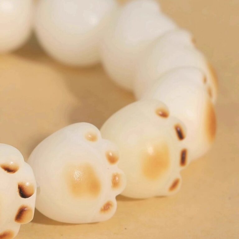 Cat's Claw Bodhi Root String Men's and Women's Charcoal Fired High Density White Jade Bodhi Seed Bracelet Literary Play Buddha Beads Bodhi String-5