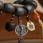 Tiger Tooth Dzi Bead Incense Grey Buddha Bead String Tibetan Handheld Rosary Men and Women Literature Disc Play Bracelet-10