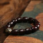 Six Character Truth Rosewood Round Beads Barrel Beads Aromatic Grey Buddha Beads Men's Strings-11