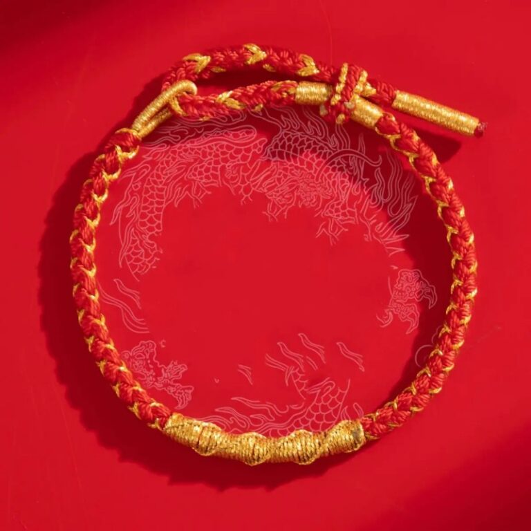 Dragon Lunar New Year Hand-Woven Red Rope Bracelet for Men and Women Rabbit, Ox, Sheep and Dog Tai Sui Hand Rope-5