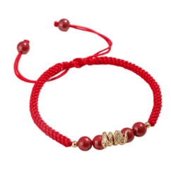 Year of the Snake Bracelet Snake Cinnabar Amulet Transit Red Rope Hand-Woven Peaceful Hand Rope