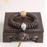 Fragrant Grey Six Words of Truth Rosewood Strings Men's Literature Play Plate Play Bracelet-13