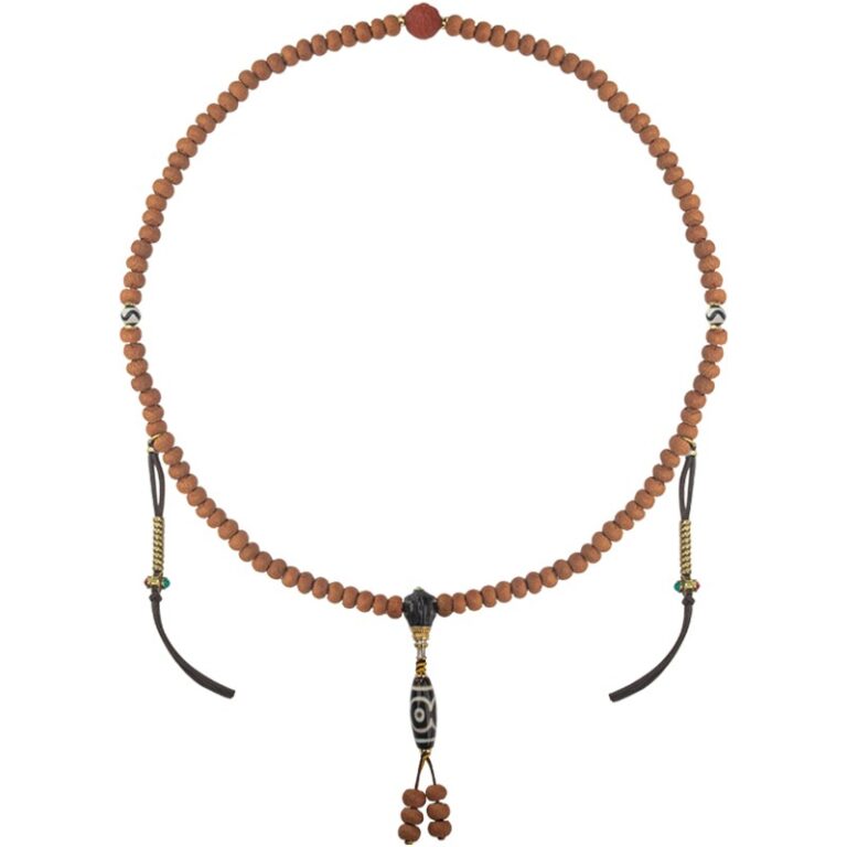 Lotus Bodhi 108pcs Dzi Beads Pendant Buddha Beads String Handheld Neni Men's Necklace Bucket Beads Bracelet