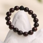 Rosewood Obsidian Eight-Pronged Beads Strings Nanhong Cinnabar Transit Beads Bracelet Wooden Plaything-10