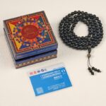 Obsidian Buddha Bead String 108Pcs Women's Gold Obsidian Handheld Rosary Bracelet Beads-7