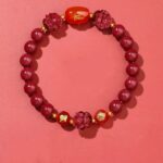 High Content of Cinnabar String Transfer Beads Year of The Dragon Bracelet Natal Year Amulet Transformation Bracelet-2