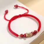 Year of the Snake Bracelet Snake Cinnabar Amulet Transit Red Rope Hand-Woven Peaceful Hand Rope-3