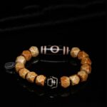 Ox Bone Nine Eyes Tibetan Dzi Bead Strings Lightning Tiger Tooth Fragrance Ash Rosary Buddha Bead Bracelets for Men and Women-11