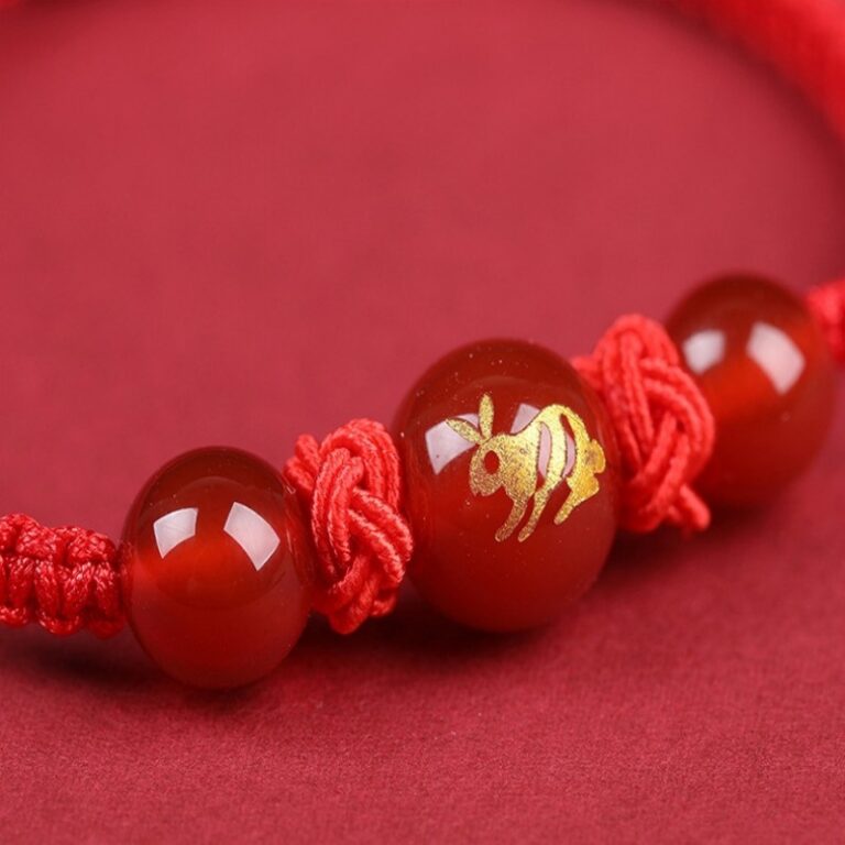 Year of the Dragon Red Rope Bracelet Men and Women Dragon Lunar New Year Hand-Woven Rope Rabbit Ox Horse Sheep Dog Amulet Hand Rope-13