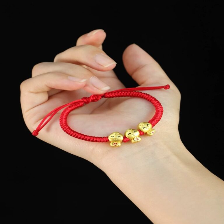 Year of the Snake Lunar New Year Yuan Bao Fu Snake Hand-Woven Couple Red Rope Bracelet Female Fortune and Peace Bracelet-8