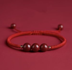 Natural Cinnabar Lunar New Year Red Rope Bracelet Women's Braided Hand Rope Men's Couple String Genus Year of the Dragon Gift-2