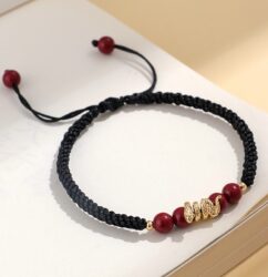 Year of the Snake Bracelet Snake Cinnabar Amulet Transit Red Rope Hand-Woven Peaceful Hand Rope-1