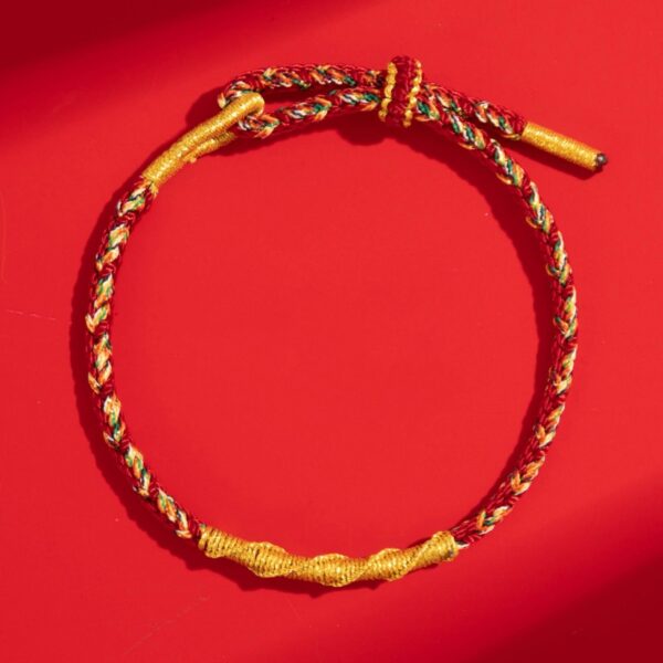 Lunar New Year Red Rope Bracelet Snake Tiger Monkey Tai Sui Hand Rope Hand Woven Rope Amulet Gift 2025-1