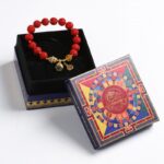 Imperial Cinnabar Bracelet Women's Six Characters of the Lunar New Year Beeswax Transfer Beads Red Women's Bracelet-12