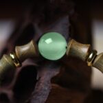 Luminous Stone Bracelet Natural Green Sandalwood Bracelet Natural Jade Buddha Beads-9