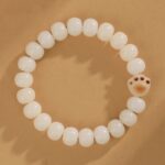 Cat's Claw Bodhi Root String Men's and Women's Charcoal Fired High Density White Jade Bodhi Seed Bracelet Literary Play Buddha Beads Bodhi String-1