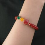 Cinnabar Strings for Men and Women Six Characters Pendant Lunar New Year Dragon Bracelet Forwarding Beads Silver Pendant-16