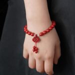 Cinnabar Strings for Men and Women Six Characters Pendant Lunar New Year Dragon Bracelet Forwarding Beads Silver Pendant-18