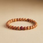 New Chinese Style Peachwood Strings Women's Buddhist Beads Peachwood Body Protector Bracelet Meditation Lotus String Cinnabar Transit Beads Men's-8