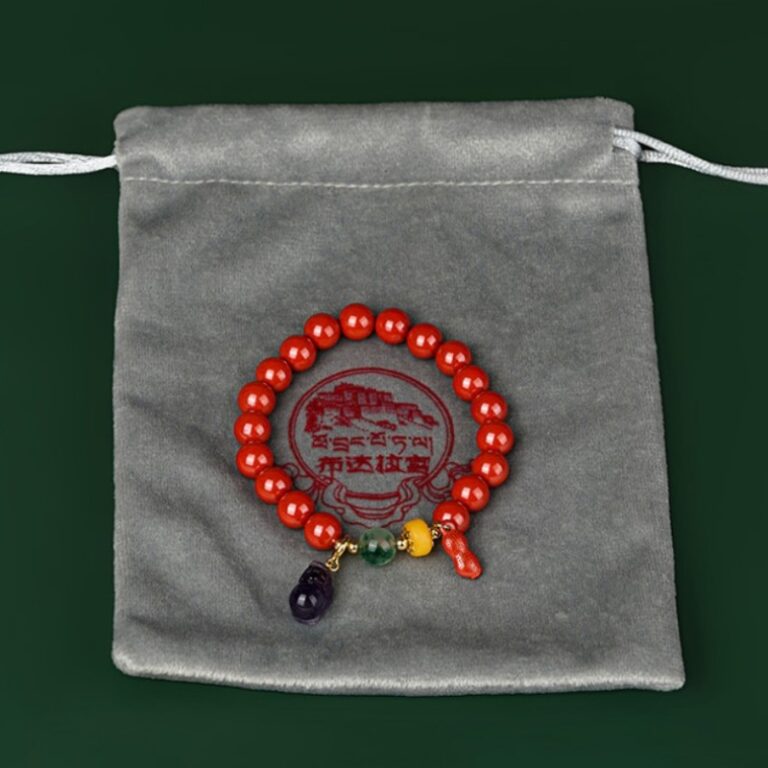 Cinnabar Strings for Men and Women Six Characters Pendant Lunar New Year Dragon Bracelet Forwarding Beads Silver Pendant-21