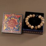 Incense Wood Strings Buddha Beads Tiger Teeth Brave Six Words of Truth Incense Grey Rosary Obsidian Men's Bracelet-20